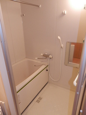 Bath. With comfortable bathroom dryer