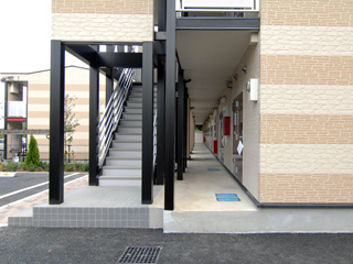 Entrance. Indoor stairs & corridor