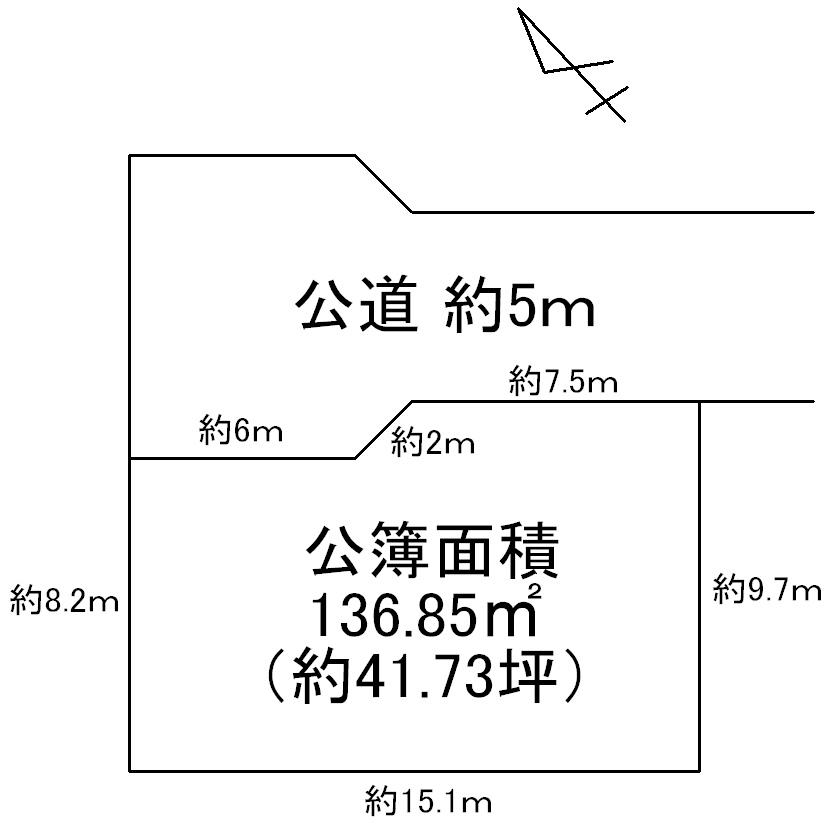 Compartment figure. Land price 9.5 million yen, Land area 136.85 sq m