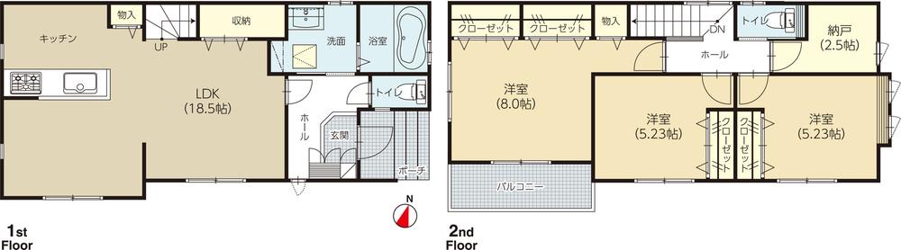 Floor plan. Price 25,900,000 yen, 3LDK, Land area 132.06 sq m , Building area 96.59 sq m
