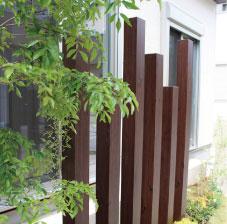 Other. Adopt the accent pole of natural artificial wood to feel the texture of the wood. (Our example of construction)