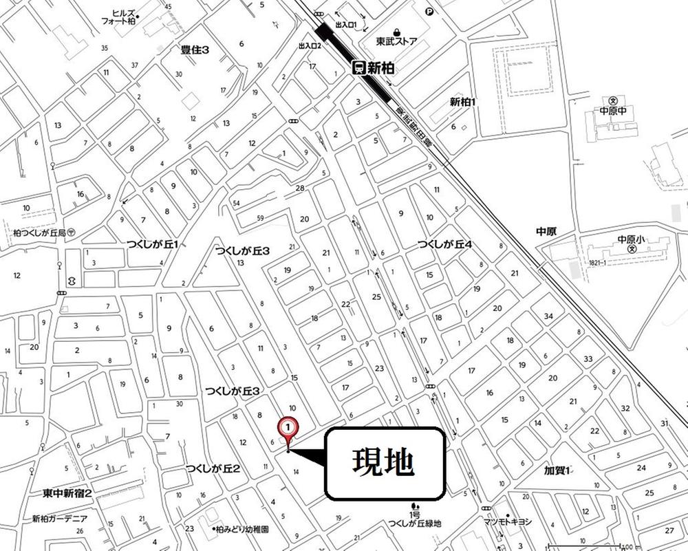 Local guide map. Tobu Noda line "Shinkashiwa" station A 10-minute walk