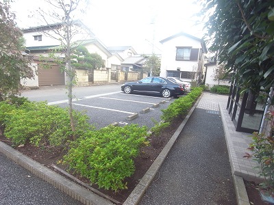 Parking lot. Property east side of the parking lot.