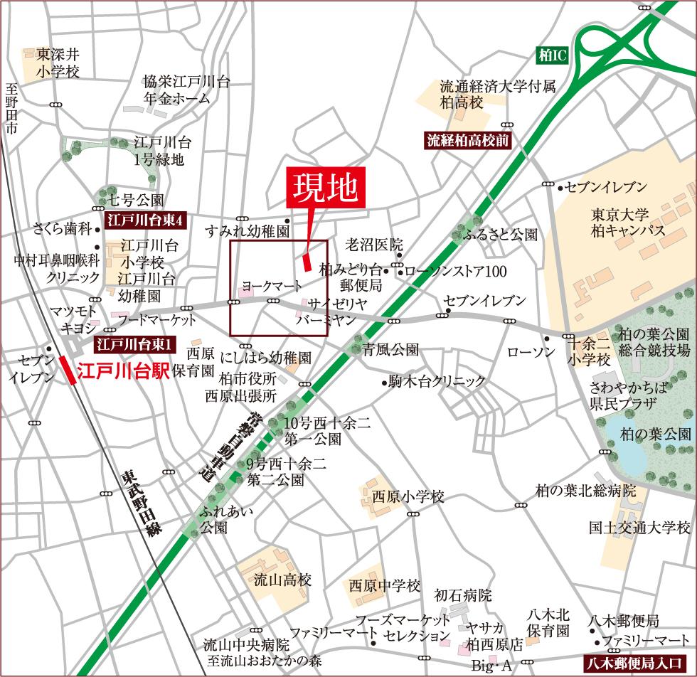 Local guide map. Wide-area view