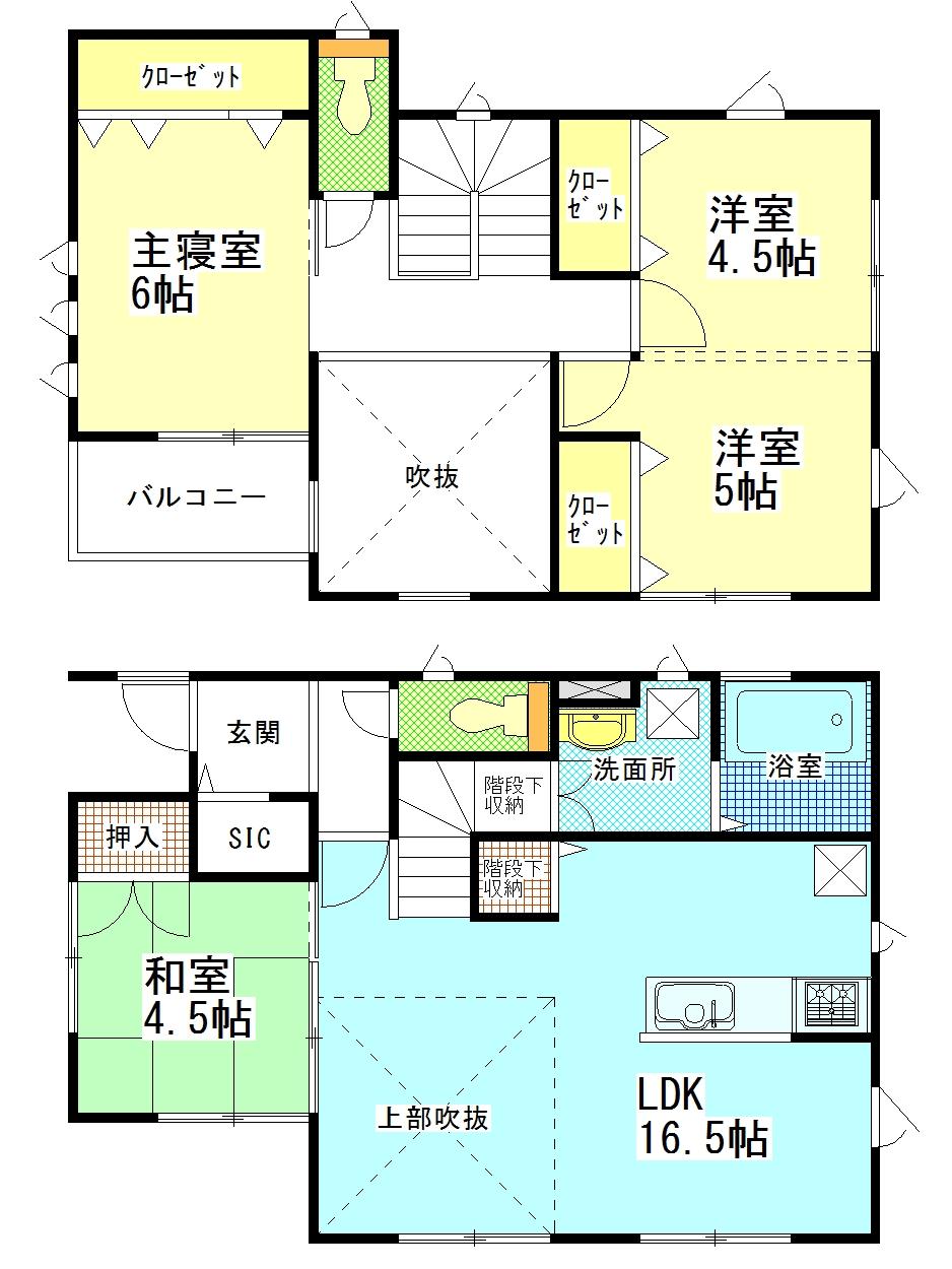 Floor plan. 29,800,000 yen, 4LDK, Land area 110.14 sq m , Building area 92.94 sq m