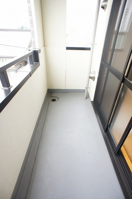 Balcony. Bright and wide balcony.