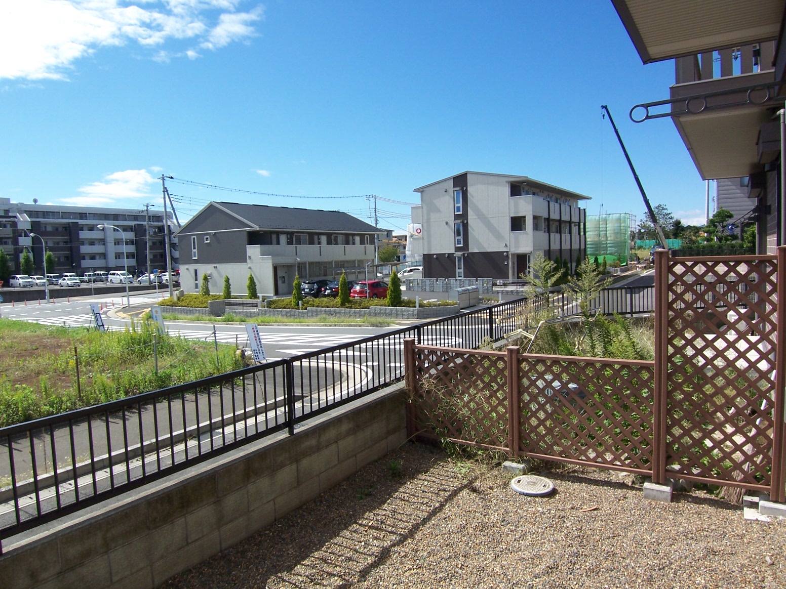 Balcony. Private garden! The surroundings are rich and gentle green