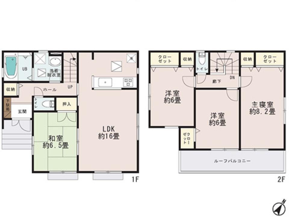 Floor plan. 20,900,000 yen, 4LDK, Land area 154.04 sq m , Building area 99.36 sq m