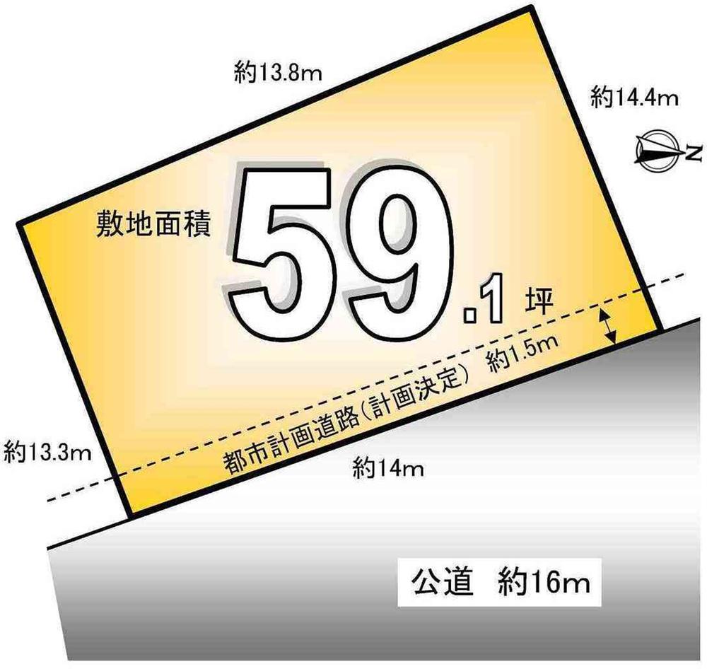 Compartment figure. Land price 24,800,000 yen, Land area 195.4 sq m