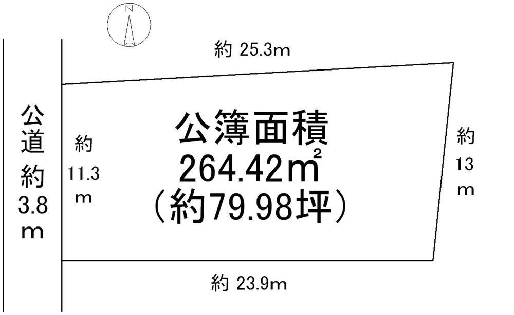Compartment figure. Land price 28 million yen, Land area 264.42 sq m