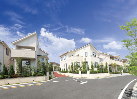 Sale already cityscape photo. Orderly division have been large-scale single-family subdivision of 179 sections of the room. In approximately 30,000 2000 sq m vast land that (soccer ground about 4.5 pieces), Houses of European style create a beautiful cityscape magnificent (sale completed local streets)