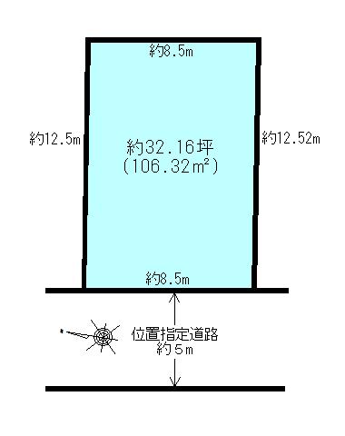 Compartment figure. Land price 11 million yen, Land area 106.32 sq m