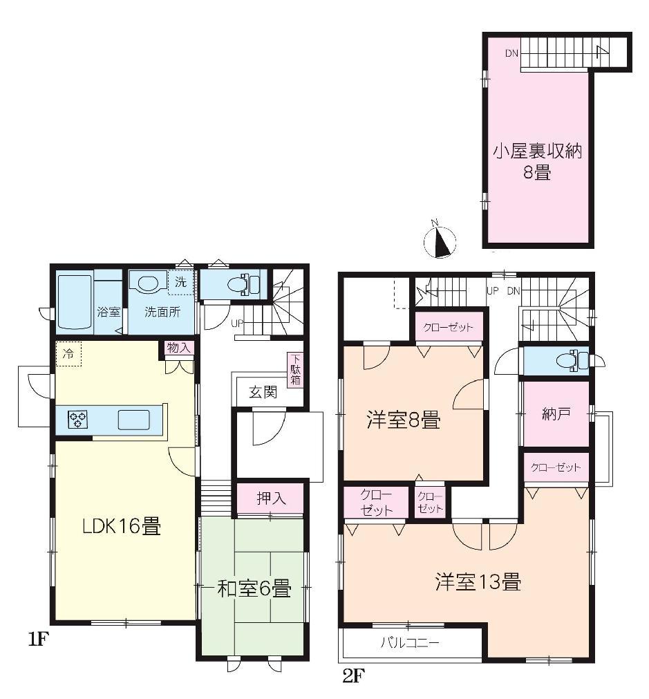 Floor plan. 36,300,000 yen, 3LDK, Land area 145.05 sq m , Building area 117.58 sq m