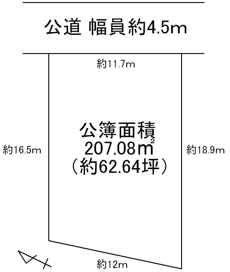 Compartment figure. Land price 21 million yen, Land area 207.08 sq m
