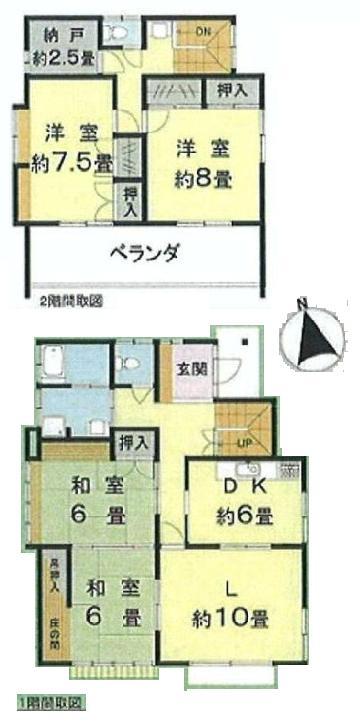 Floor plan. 14.8 million yen, 4LDK + S (storeroom), Land area 169.57 sq m , Building area 119.8 sq m
