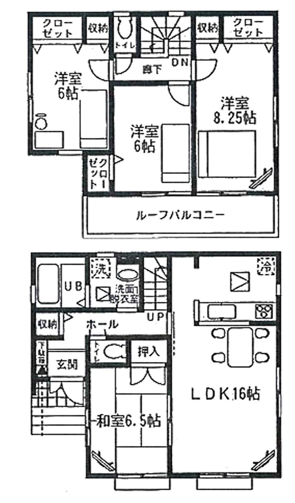 Floor plan. (1 Building), Price 19.9 million yen, 4LDK, Land area 150.04 sq m , Building area 99.36 sq m