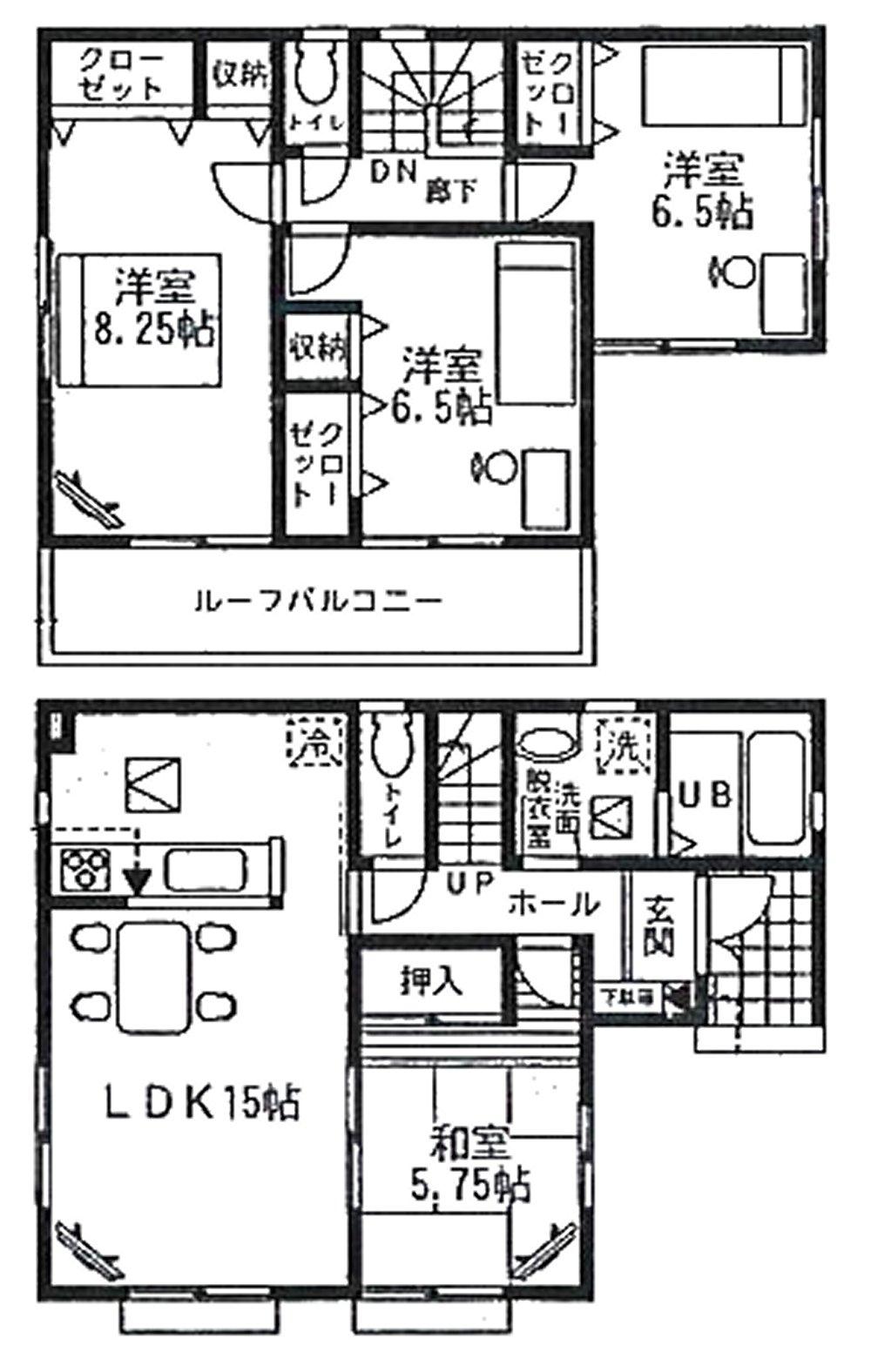 Floor plan. (10 Building), Price 19,800,000 yen, 4LDK, Land area 154.04 sq m , Building area 98.53 sq m