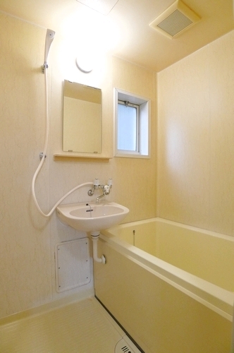Bath. With so small window, Happy to ventilation