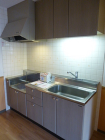 Kitchen.  ☆ Two-burner gas stove installation Allowed