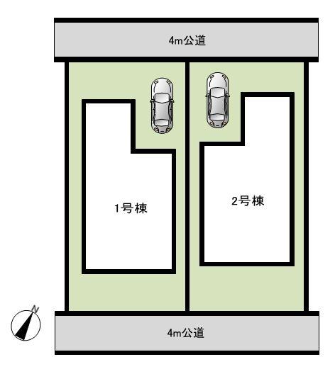 Compartment figure. 35,300,000 yen, 4LDK, Land area 105.27 sq m , Building area 97.6 sq m   ◆ Is Kashiwa Midorigaoka of new construction 4LDK all two buildings.