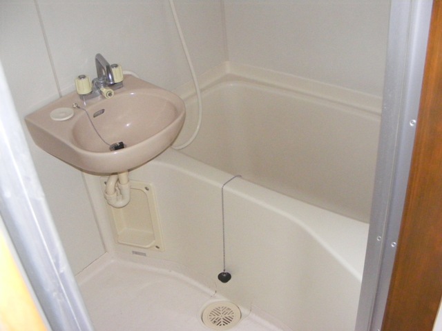 Bath. There is a wash basin in the bathroom!