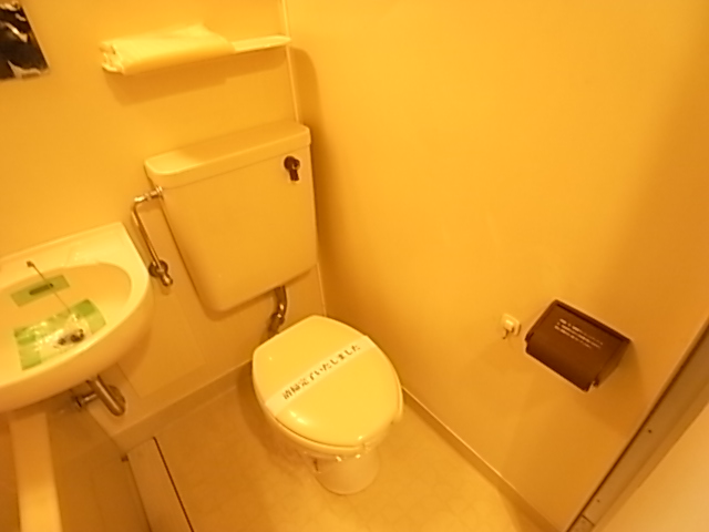 Toilet. Unit bus, such as a hotel