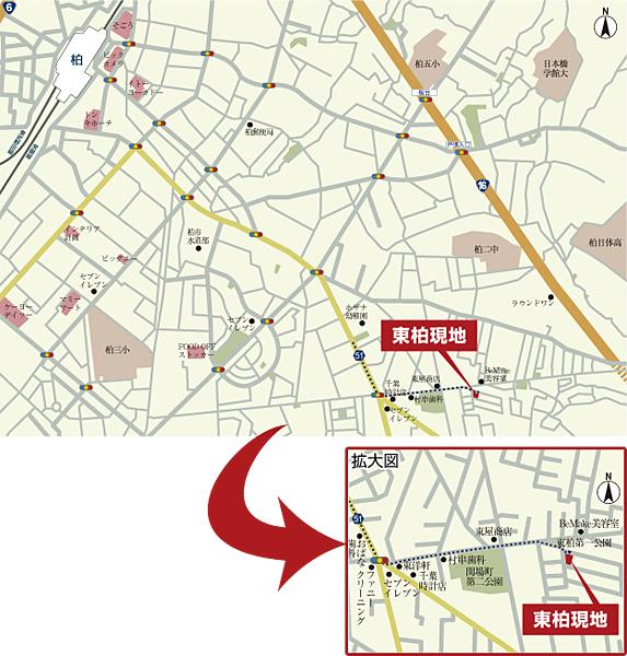 Local guide map.  ※ Near the guide map