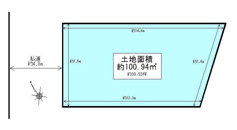 Compartment figure. Land price 21 million yen, Land area 100.95 sq m