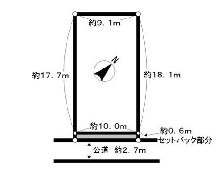 Compartment figure. Land price 12.8 million yen, Land area 175 sq m
