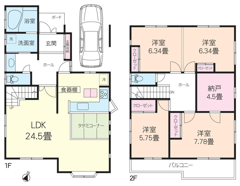 Floor plan. 23.8 million yen, 3LDK + S (storeroom), Land area 120.1 sq m , Building area 126.36 sq m