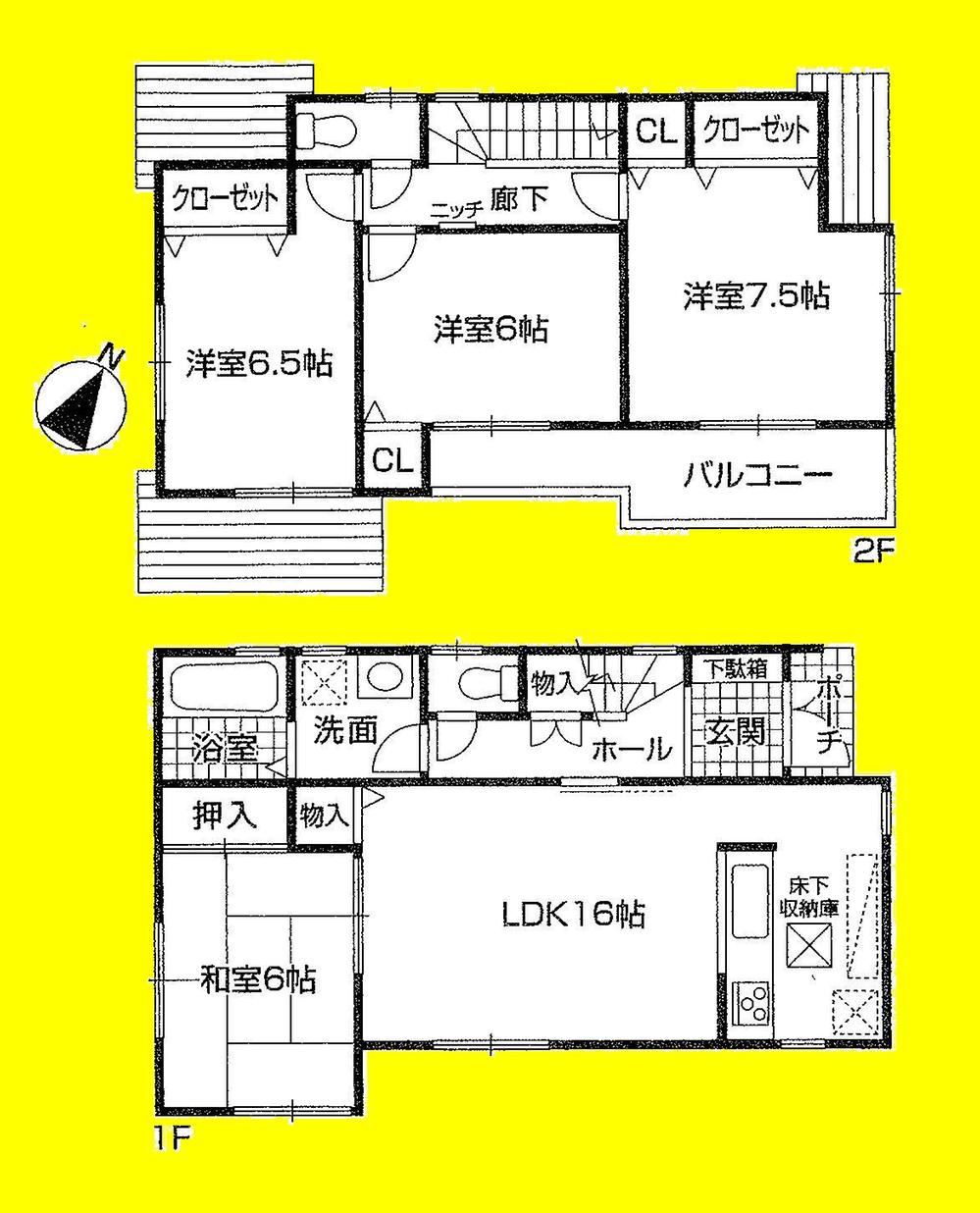 Floor plan. (No. 1 point), Price 31,800,000 yen, 4LDK, Land area 103.14 sq m , Building area 98.01 sq m