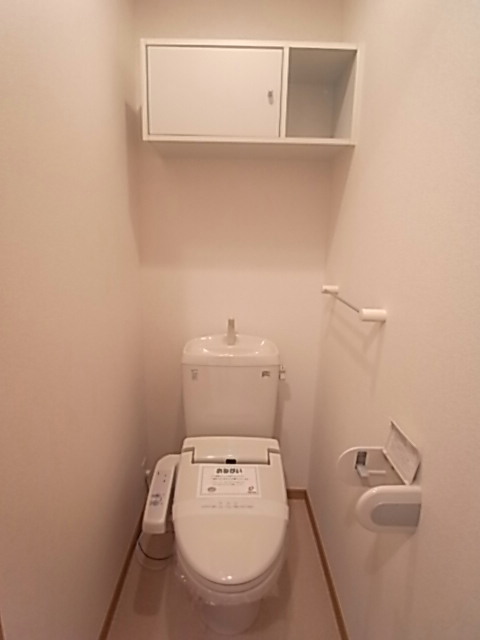 Toilet. Shelf with toilet ・ With Washlet