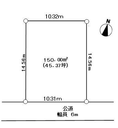 Compartment figure. Land price 27,800,000 yen, Land area 150 sq m