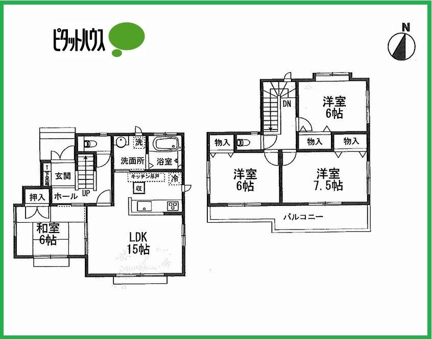 Floor plan. (F Building), Price 32,800,000 yen, 4LDK, Land area 158.06 sq m , Building area 97.7 sq m