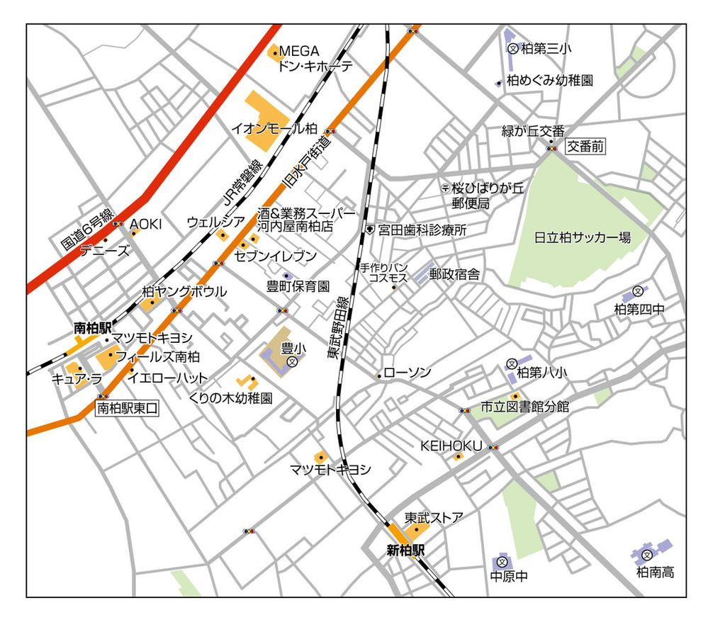 Local guide map. Kashiwa Toyoshiki 614-8