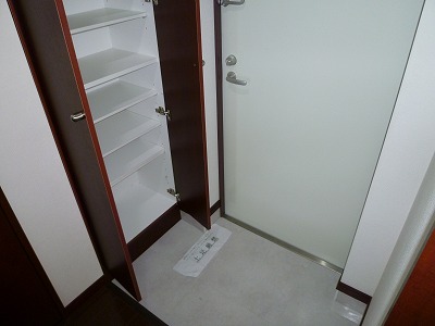 Entrance. There shoebox into a lot.