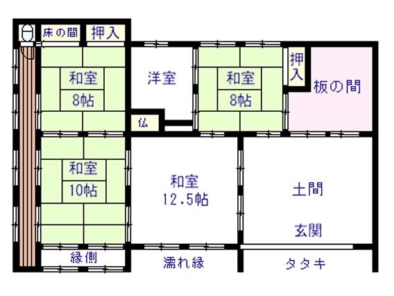 Floor plan. 6.8 million yen, 4DK, Land area 2,356.61 sq m , Building area 127 sq m floor plan
