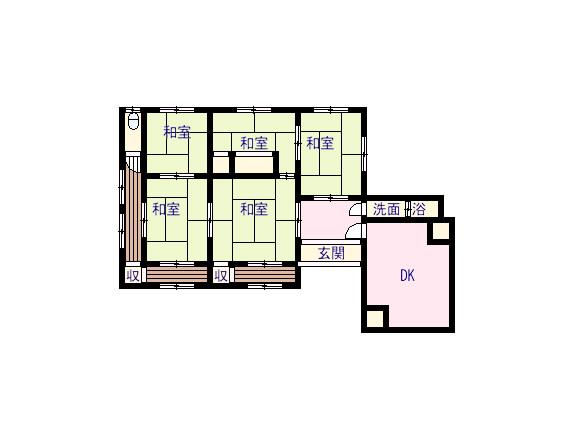 Floor plan. 8 million yen, 5DK, Land area 650 sq m , Building area 89 sq m floor plan