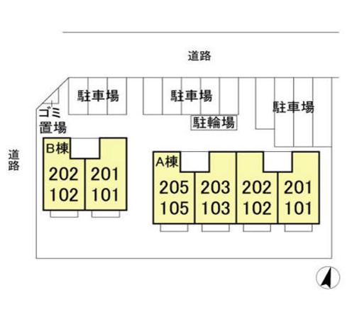 Parking lot. It is a layout view of a parking lot!