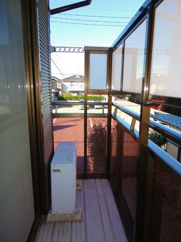 Balcony. With shutters