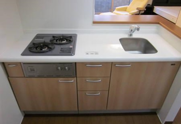 Kitchen. It is convenient because it is two-burner stove ☆