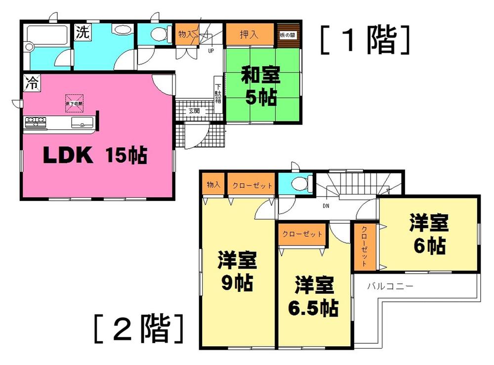 Floor plan. 17,900,000 yen, 4LDK, Land area 187.09 sq m , Building area 97.2 sq m