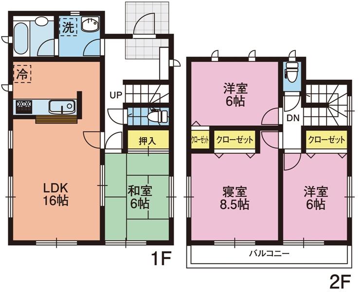 Floor plan. (A Building), Price 19,800,000 yen, 4LDK, Land area 239.84 sq m , Building area 98.01 sq m