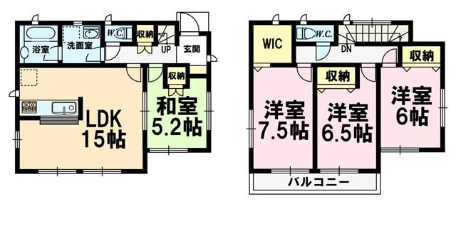 Floor plan. (C Building), Price 19.3 million yen, 4LDK+S, Land area 237.18 sq m , Building area 95.37 sq m