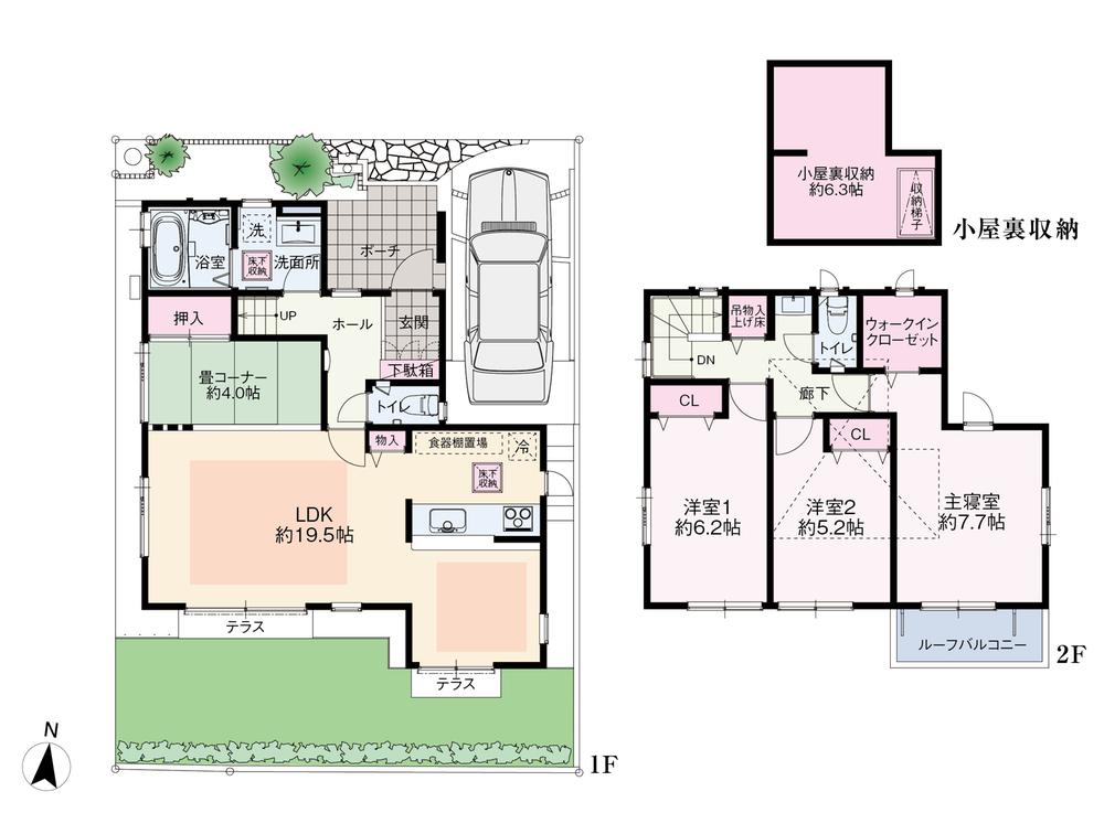 Floor plan. (Chitose Court Matsudo Tokiwadaira Building 3), Price 36,100,000 yen, 3LDK, Land area 120.55 sq m , Building area 101.78 sq m
