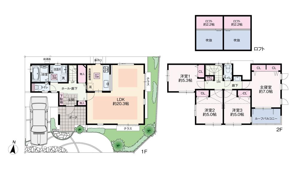 Floor plan. (Chitose Court Matsudo Tokiwadaira 7 Building), Price 37,900,000 yen, 4LDK, Land area 121.11 sq m , Building area 104.33 sq m