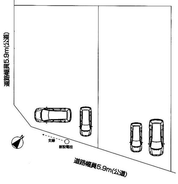 Compartment figure. 26.5 million yen, 4LDK, Land area 126.88 sq m , Yang per good facing the building area 97.2 sq m south road