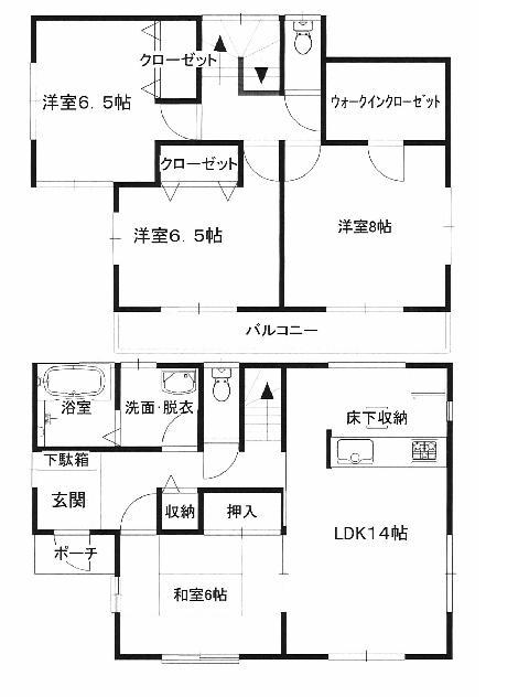 Floor plan. (1 Building), Price 30,800,000 yen, 4LDK, Land area 115.72 sq m , Building area 103.5 sq m