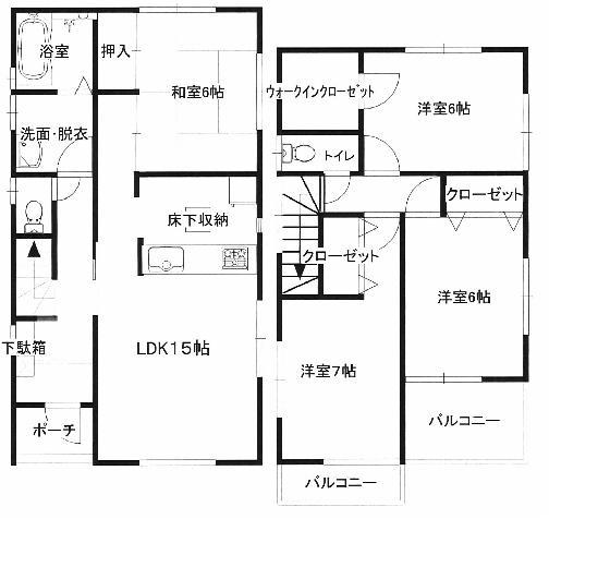 Floor plan. (Building 2), Price 28.8 million yen, 4LDK, Land area 132.4 sq m , Building area 96.88 sq m