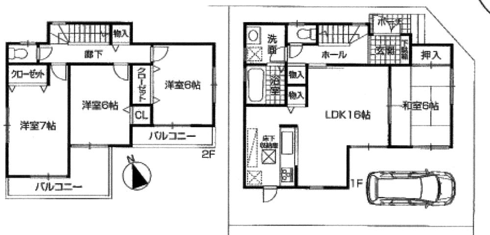 Floor plan. 27,800,000 yen, 4LDK, Land area 100.82 sq m , Building area 98.41 sq m